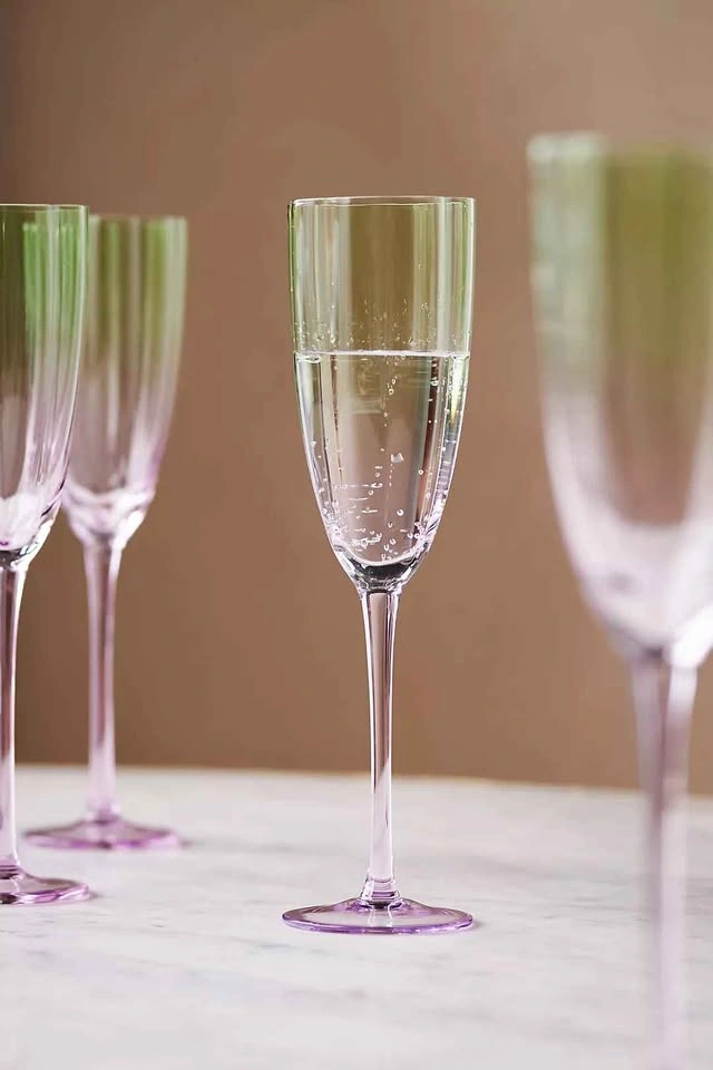 Anthropologie Lille Champagne Flutes Set of 4 - photo 3