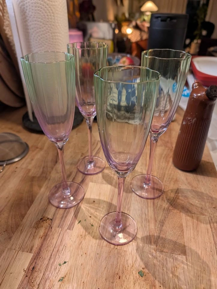 Anthropologie Lille Champagne Flutes Set of 4 - photo 4