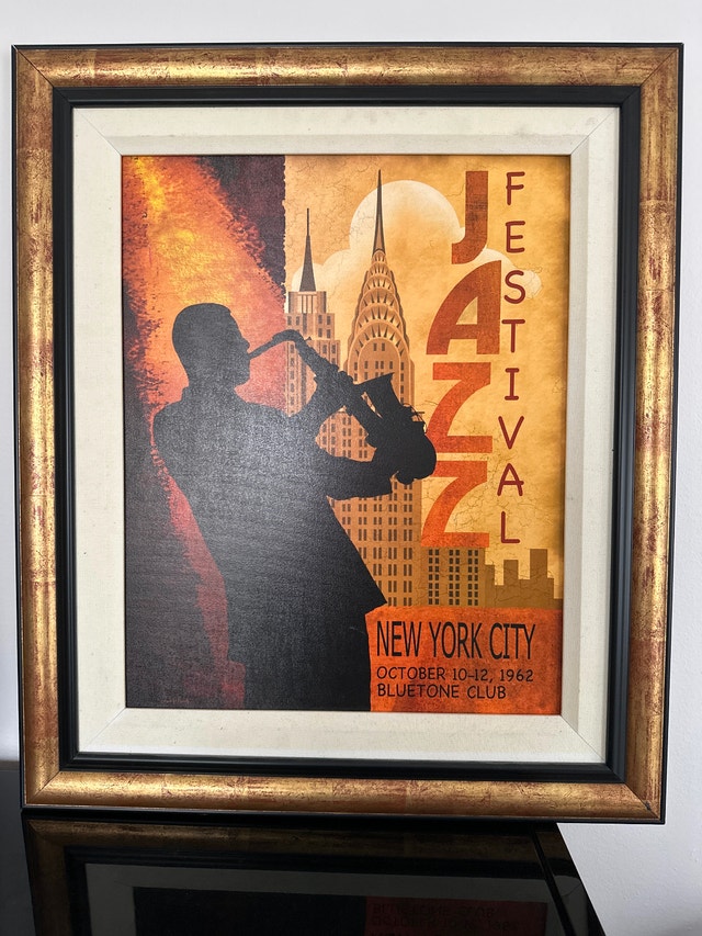 Conrad Knutsen framed art print "1962 Jazz in New York"