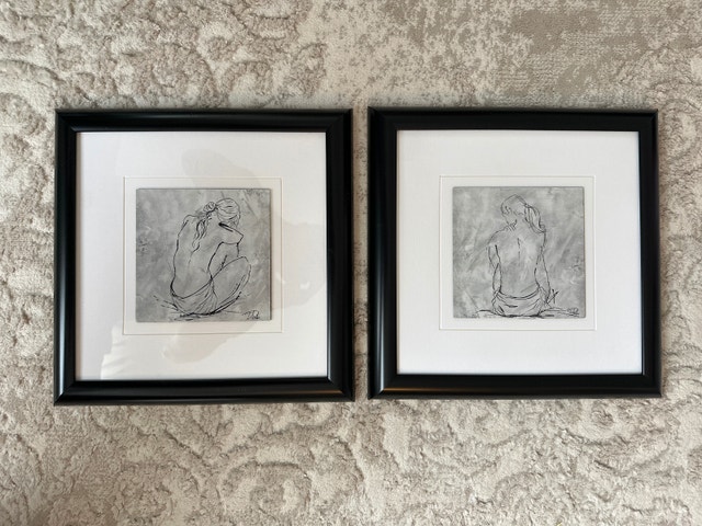 Nude Sketch I & II by Patricia Pinto Art Prints