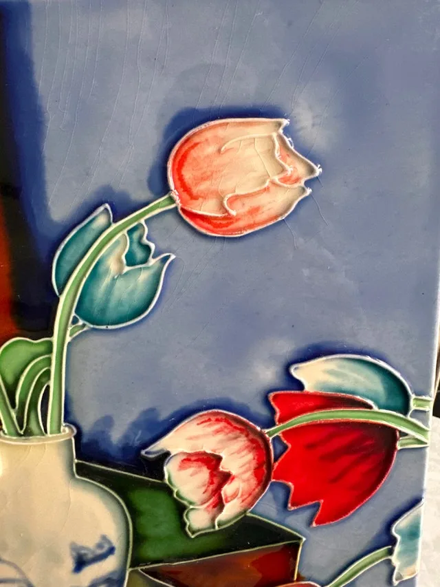 Ceramic tile plaque, Samuel John Reploe style. - photo 3