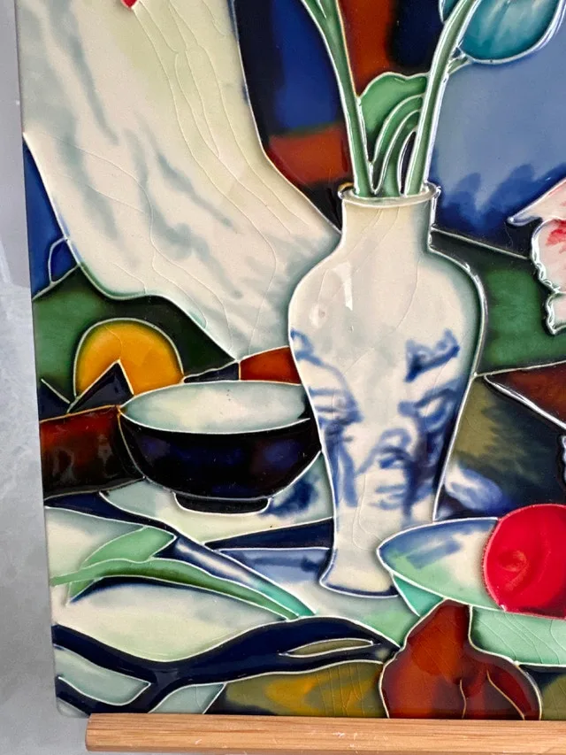 Ceramic tile plaque, Samuel John Reploe style. - photo 4