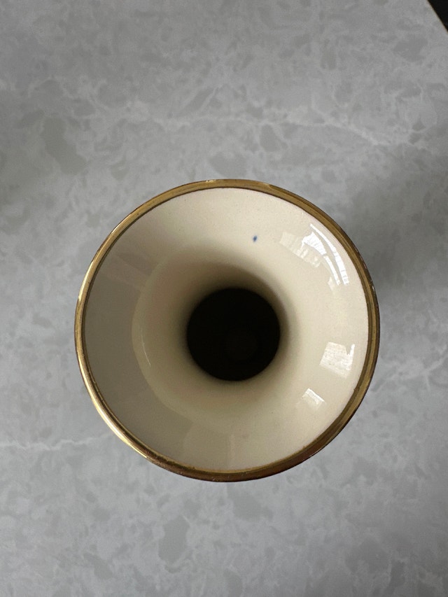Limburg Vintage German Echt Cobalt Porcelain Vase - photo 5