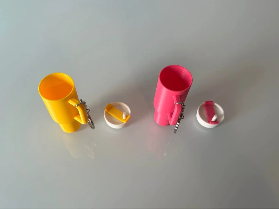 Mini Tumbler Lip Balm Holder Keychain – 3D Printed - photo 4