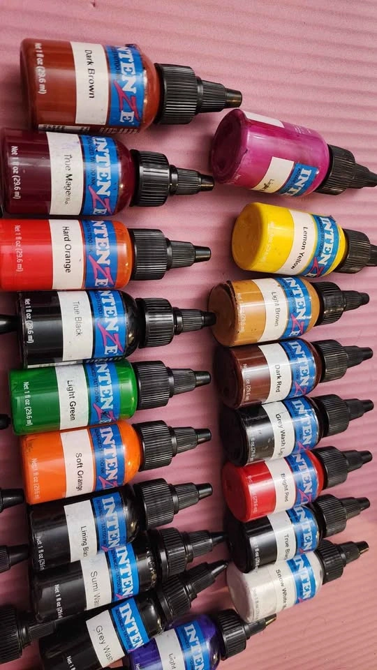 Intenze Tattoo Ink Set - 25 Bottles (1oz) + UV Bonus - photo 3