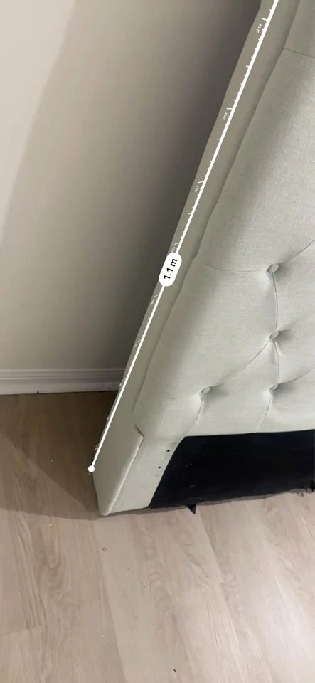 Beautiful light grey tufted Queen Sized Headboard - photo 5