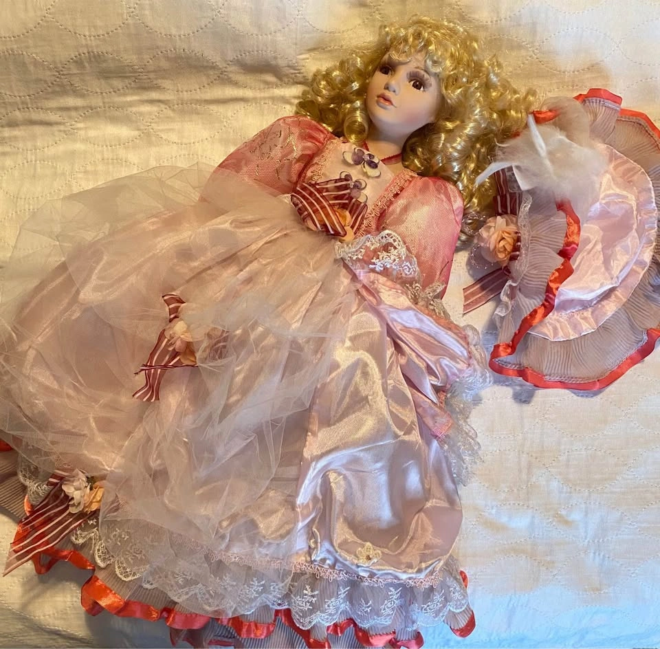 Beautiful Collectible Ceramic Doll - 21" Tall - photo 2