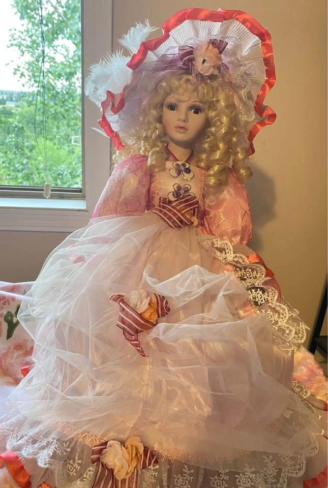 Beautiful Collectible Ceramic Doll - 21" Tall - photo 5