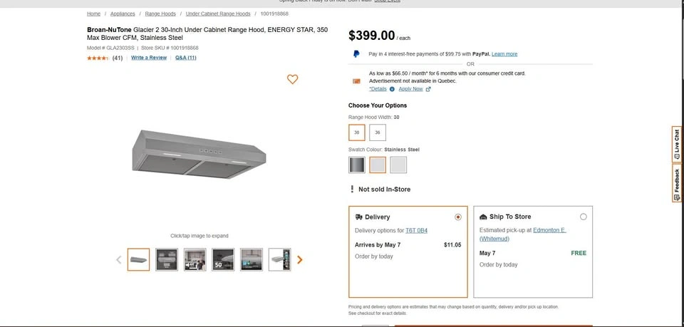 Broan-NuTone Under Cabinet Range Hood - 30" Glacier - photo 3