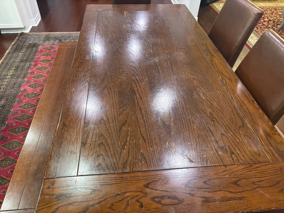 Pottery Barn Extendable Dining Table w/ Bench & 4 Chairs - photo 4