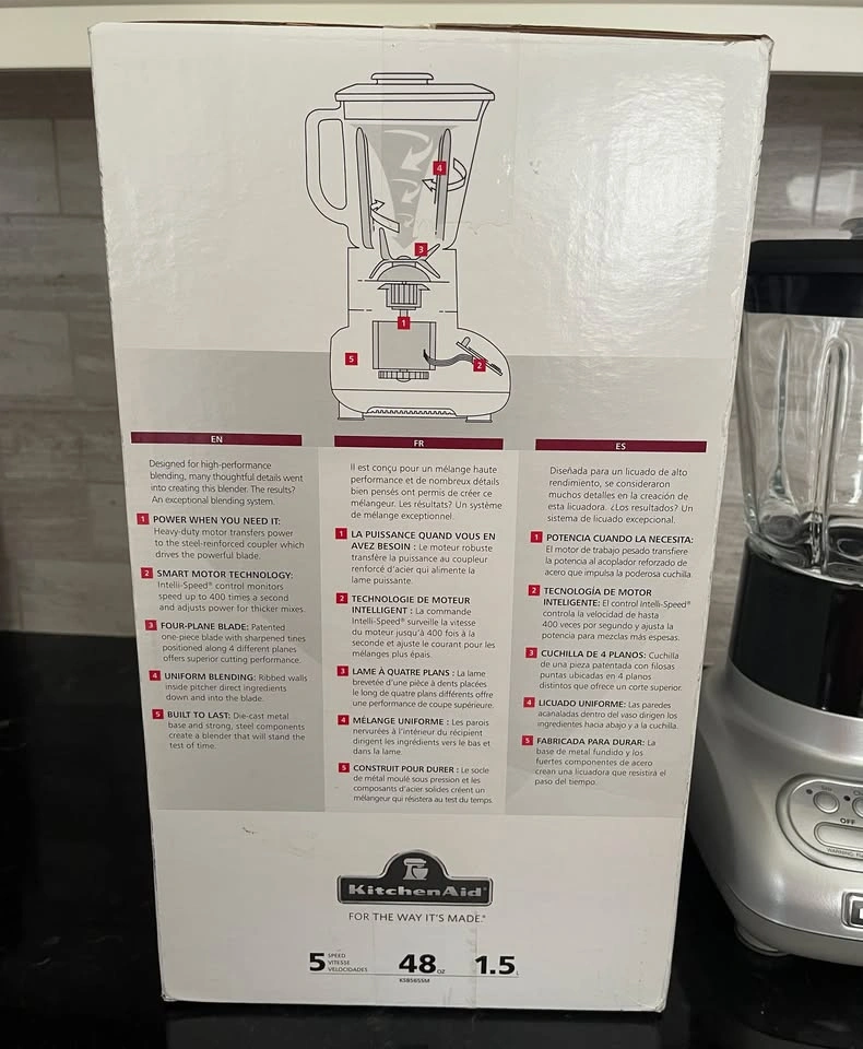KitchenAid 5-Speed Blender - New in Box (Moving Sale) - photo 5