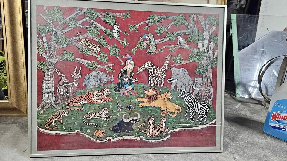 Hannibal Lee ORPHEUS AND THE ANIMALS Mixed Media Collage