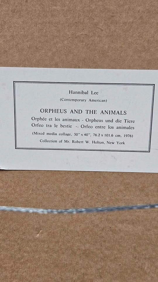 Hannibal Lee ORPHEUS AND THE ANIMALS Mixed Media Collage - photo 2