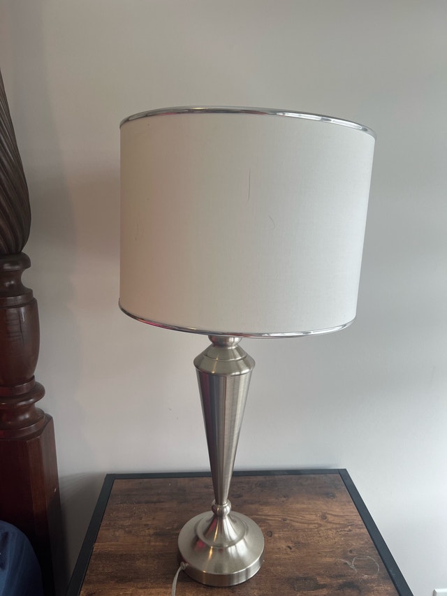 Modern Brushed Nickel Table Lamp