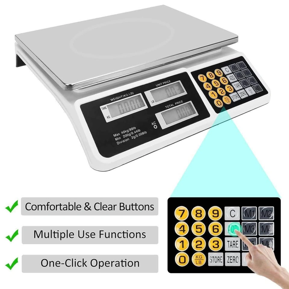 Price Computing Scale 88lb/40kg LCD Digital - photo 4