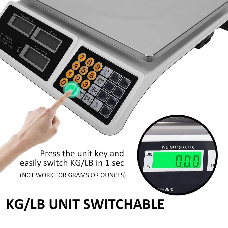 Price Computing Scale 88lb/40kg LCD Digital - photo 5