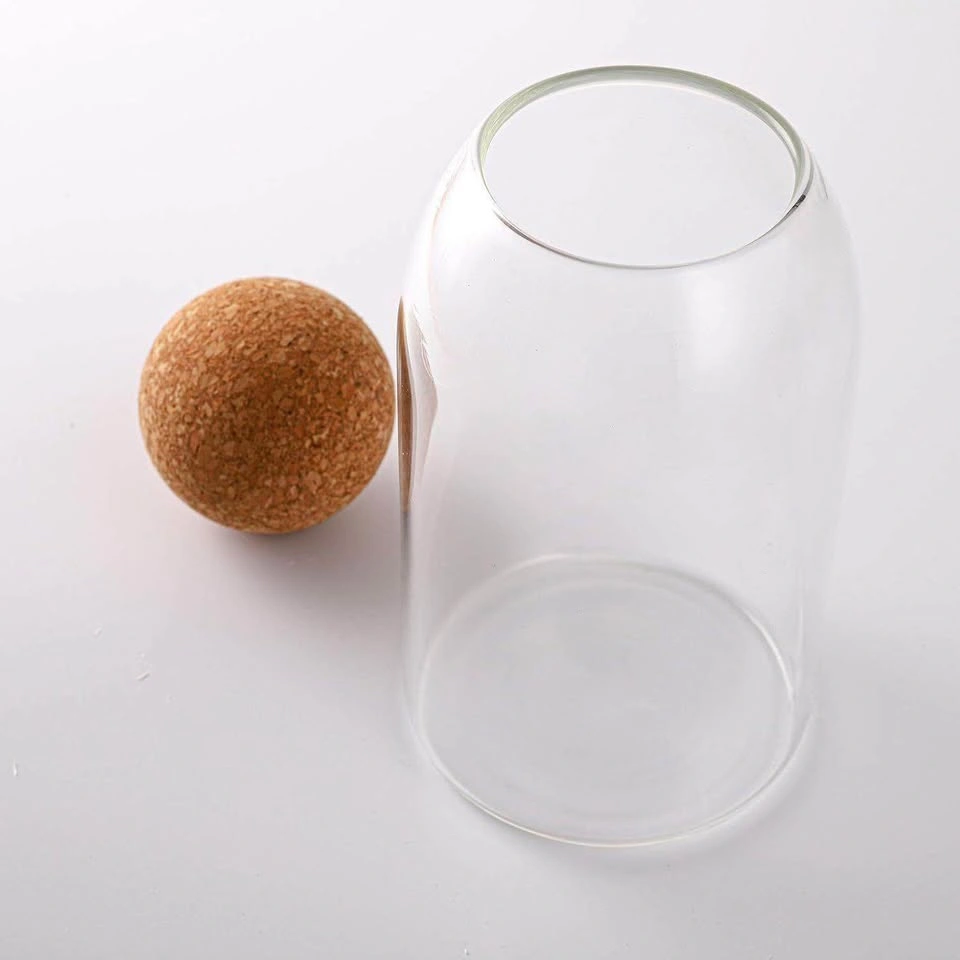 Set of 3 Glass Storage Jars with Cork Lids - photo 3