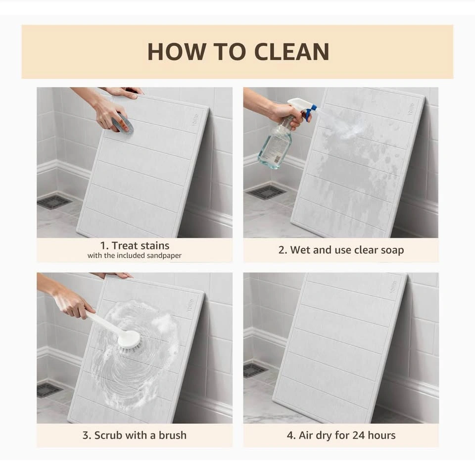 Yolife 32"x 20" Stone Bath Mat Large - photo 4