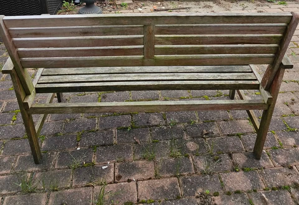 Weathered Wood Garden Bench - photo 2