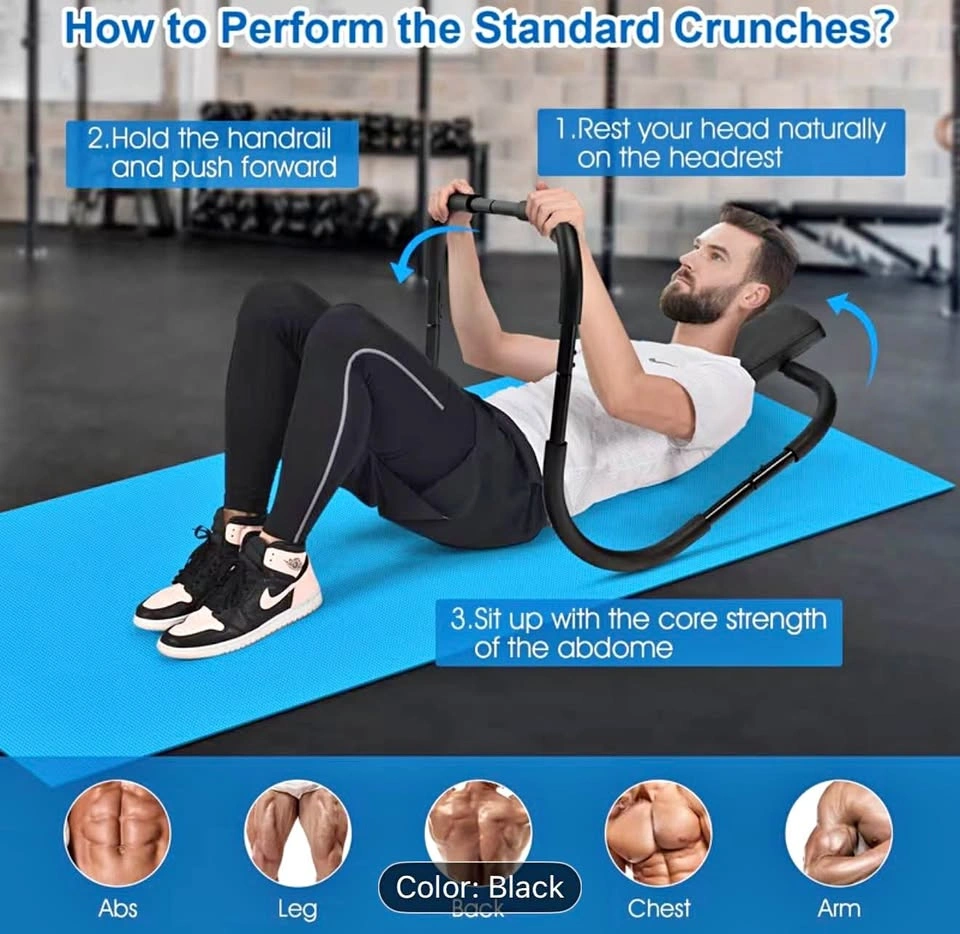 AB Trainer Abdominal Machine Exercise Crunch Roller Workout Exer