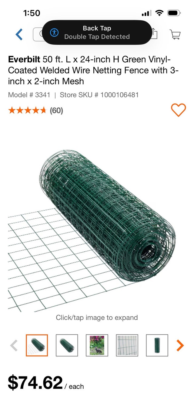 Everbilt Green Vinyl-Coated Welded Wire Netting Fence