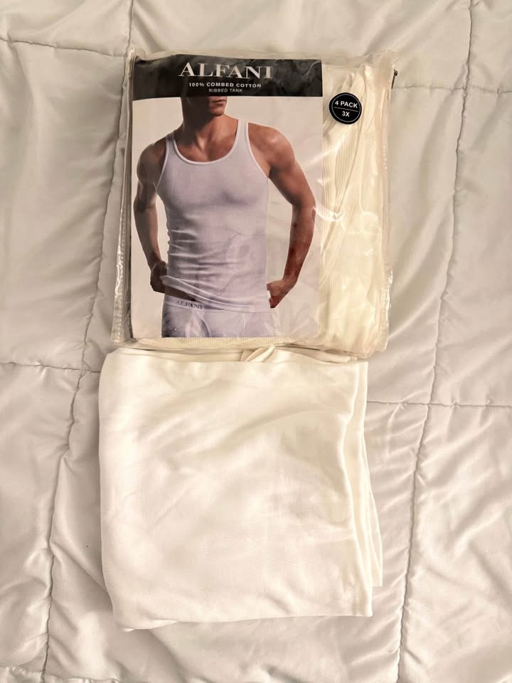 Alfani Ribbed Tank 100% Cotton 3XL