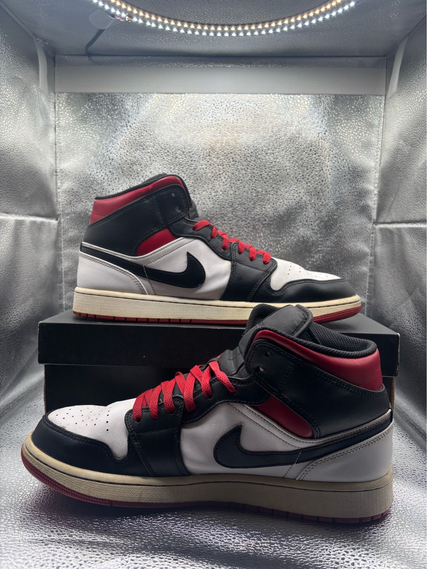 Air Jordan 1 mid gym red black toe - photo 5