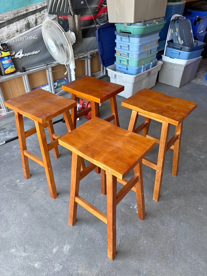 4 Wooden Stools