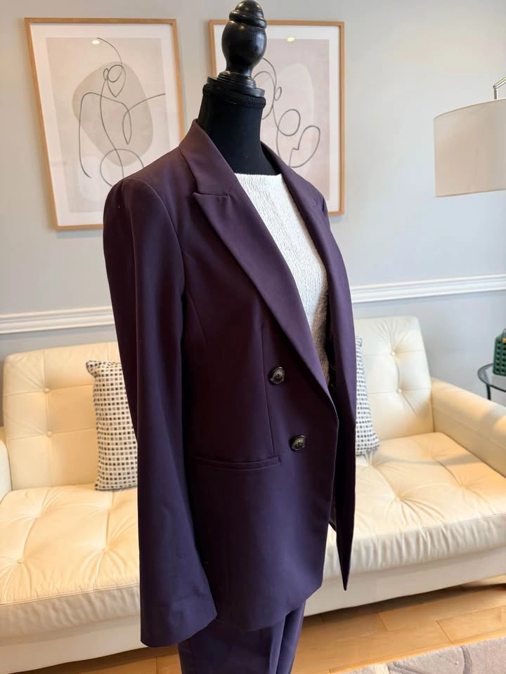 Plum-coloured Oversized-look Full Suit - photo 2