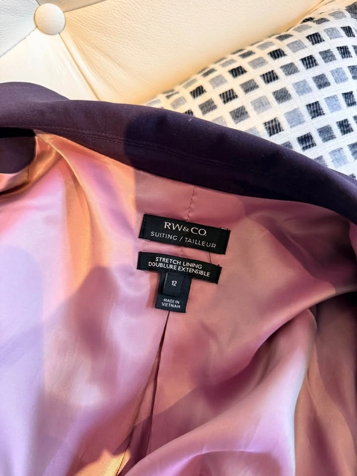 Plum-coloured Oversized-look Full Suit - photo 4
