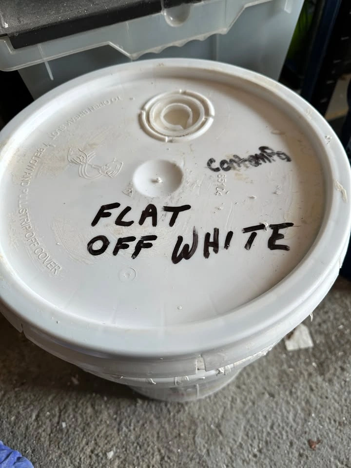 Paint Full Pail Latex Flat Off White - photo 2