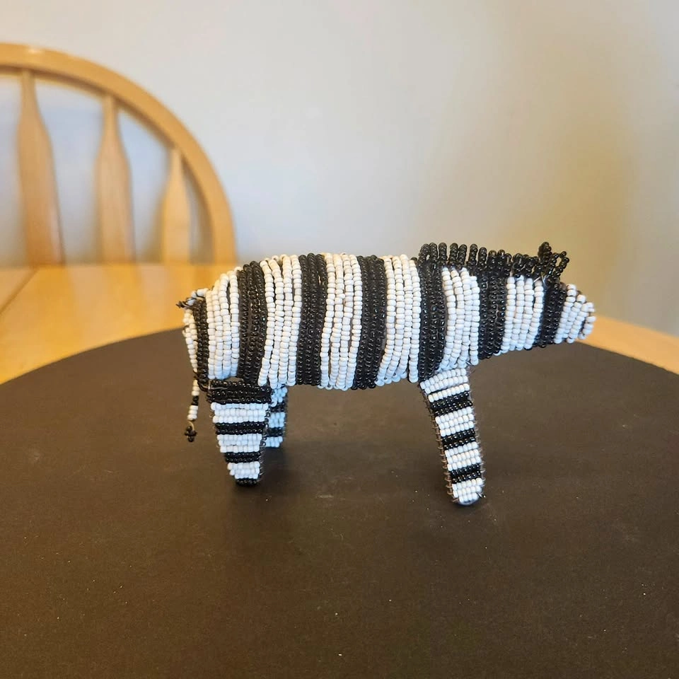 Zips the Zebra with Black and White Stripes Decor