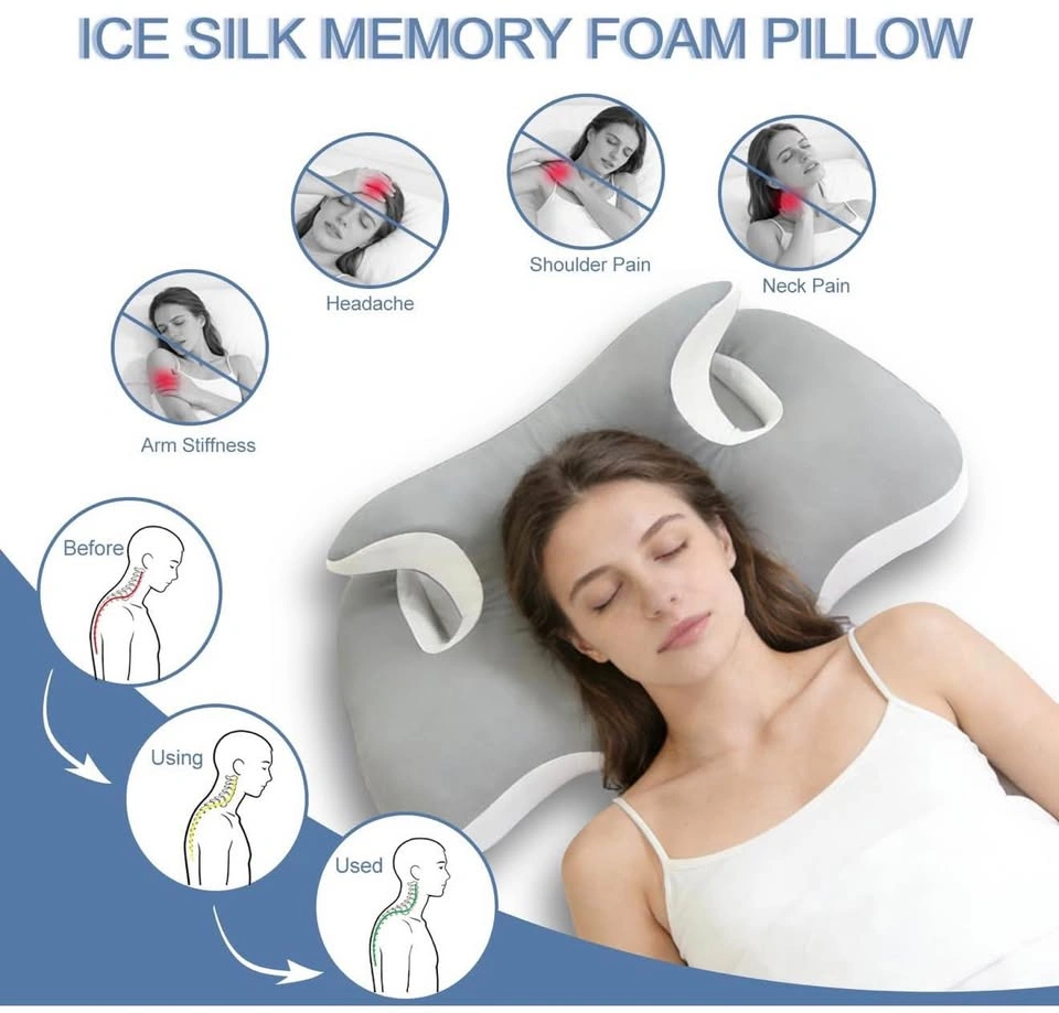 (New)2*Pack Adjustable Ergonomic Memory Foam Cervical Pillow - photo 3