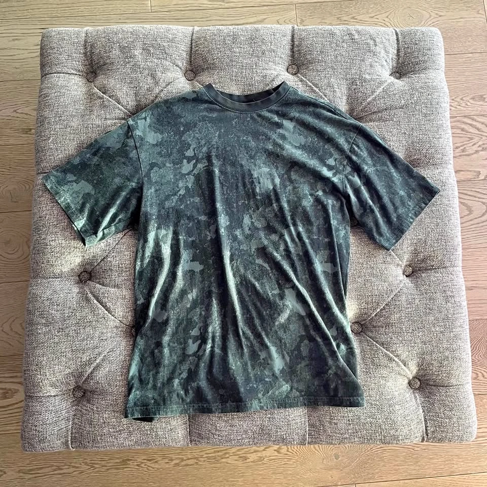 H&M DryMove Emerald Patterned Sports Shirt - Teal - Size S