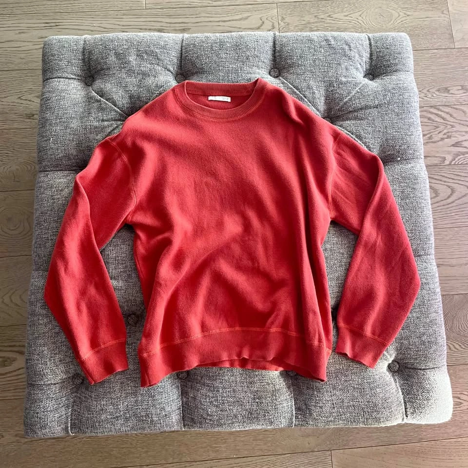 Zara Saffron Crewneck Knit - Coral Red - Size M