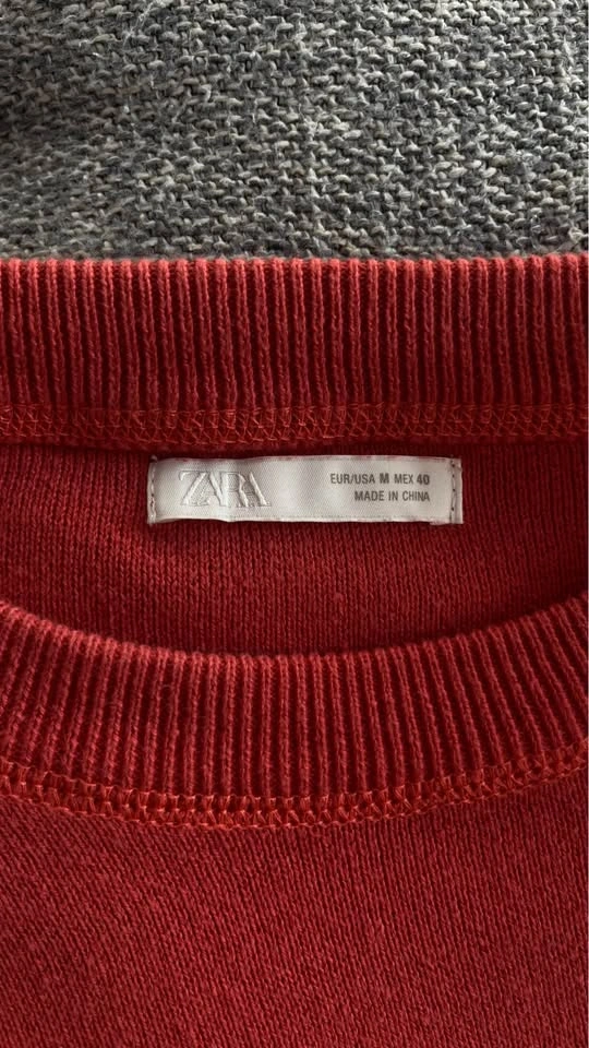 Zara Saffron Crewneck Knit - Coral Red - Size M - photo 2