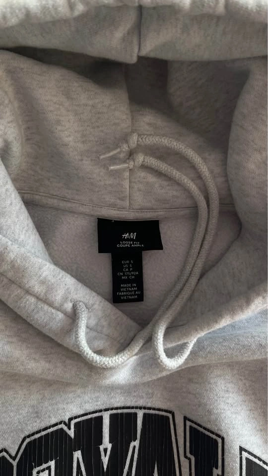 H&M "Royale" Graphic Varsity Hoodie - White - Size S - photo 2