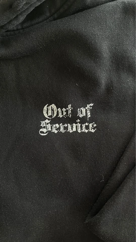 H&M "Out Of Service" Gothic Graphic Print Hoodie - Black - S - photo 4