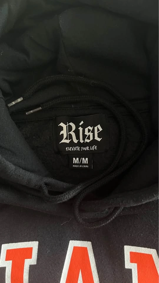 Miami Florida Varsity Style Hoodie - Black & Red - Size M - photo 2