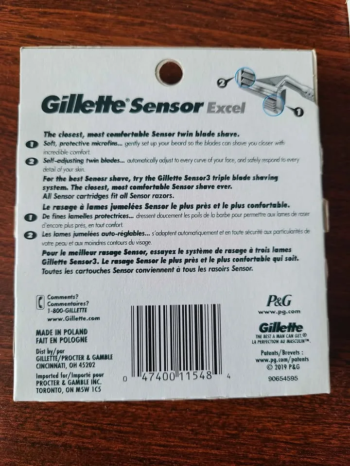 Gillette Sensor Excel Shaving Blades image indicator(2)