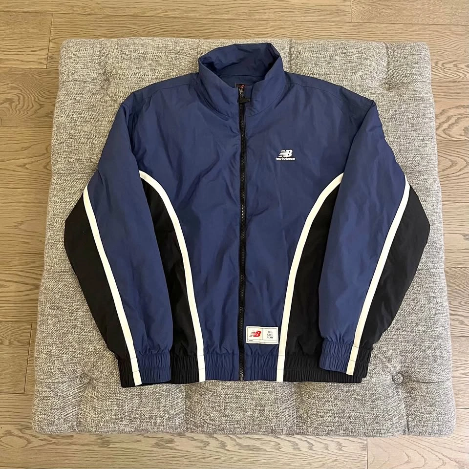 New Balance Hoops Woven Jacket - Navy Blue: Size M