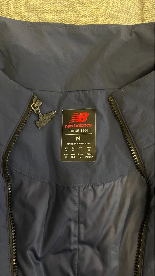 New Balance Hoops Woven Jacket - Navy Blue: Size M - photo 3