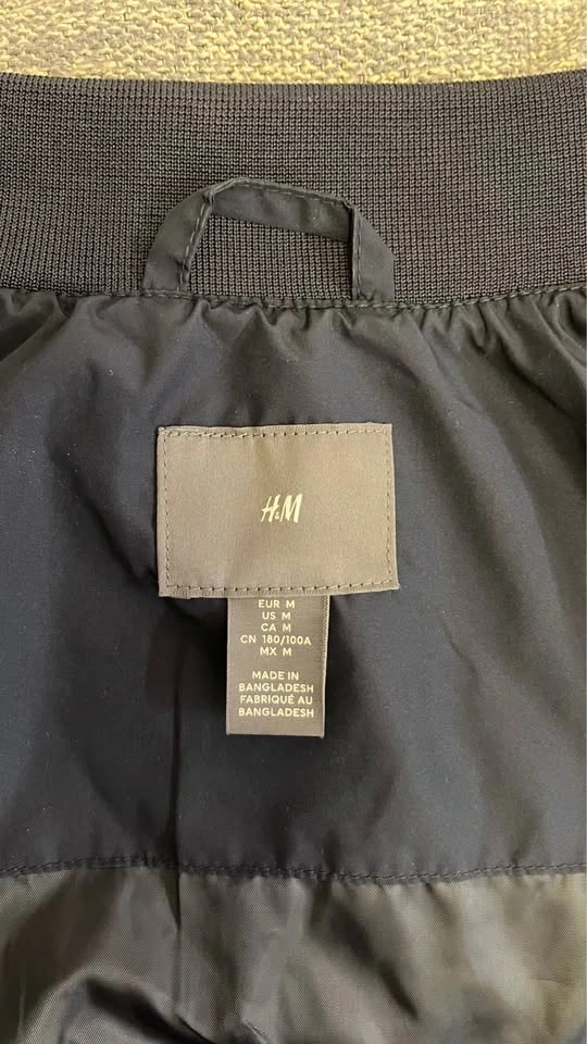 H&M Regular Fit Bomber Jacket - Navy Blue: Size M - photo 2