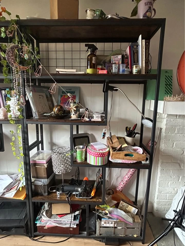 Industrial Metal and Wood Bookshelf - photo 2