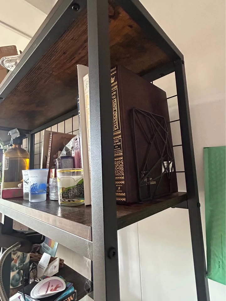 Industrial Metal and Wood Bookshelf - photo 3
