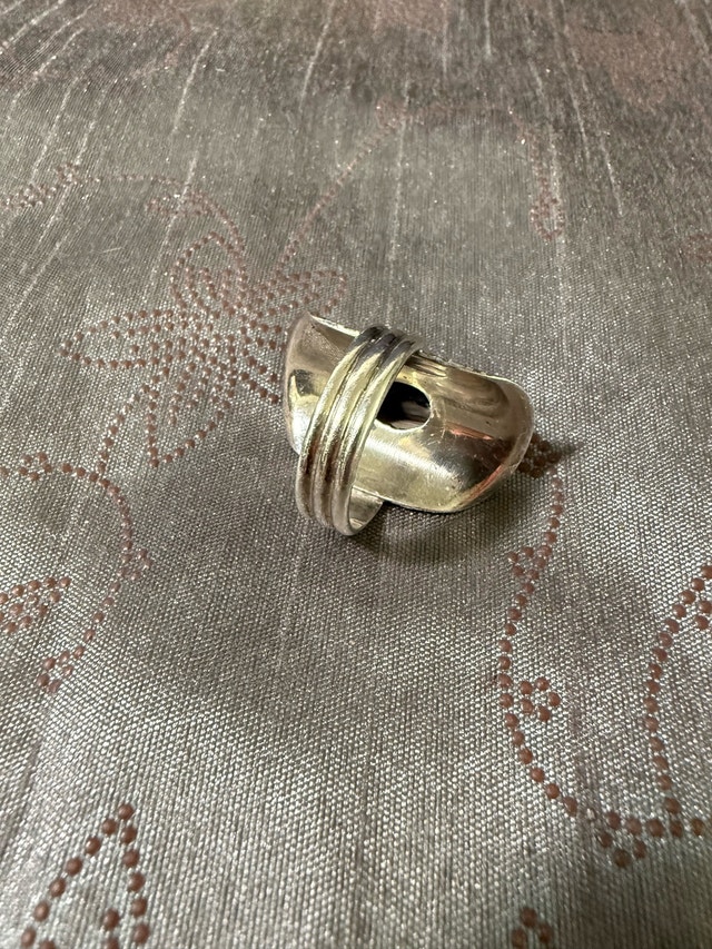 925 Sterling Silver & Black Onyx Statement Ring - photo 4