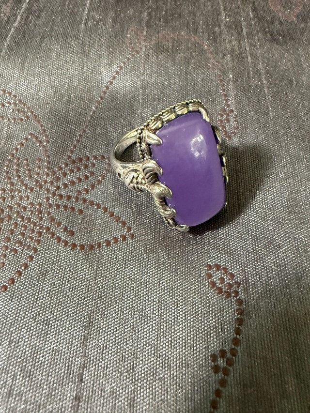 925 Silver Lavender Jadeite Ring - photo 3
