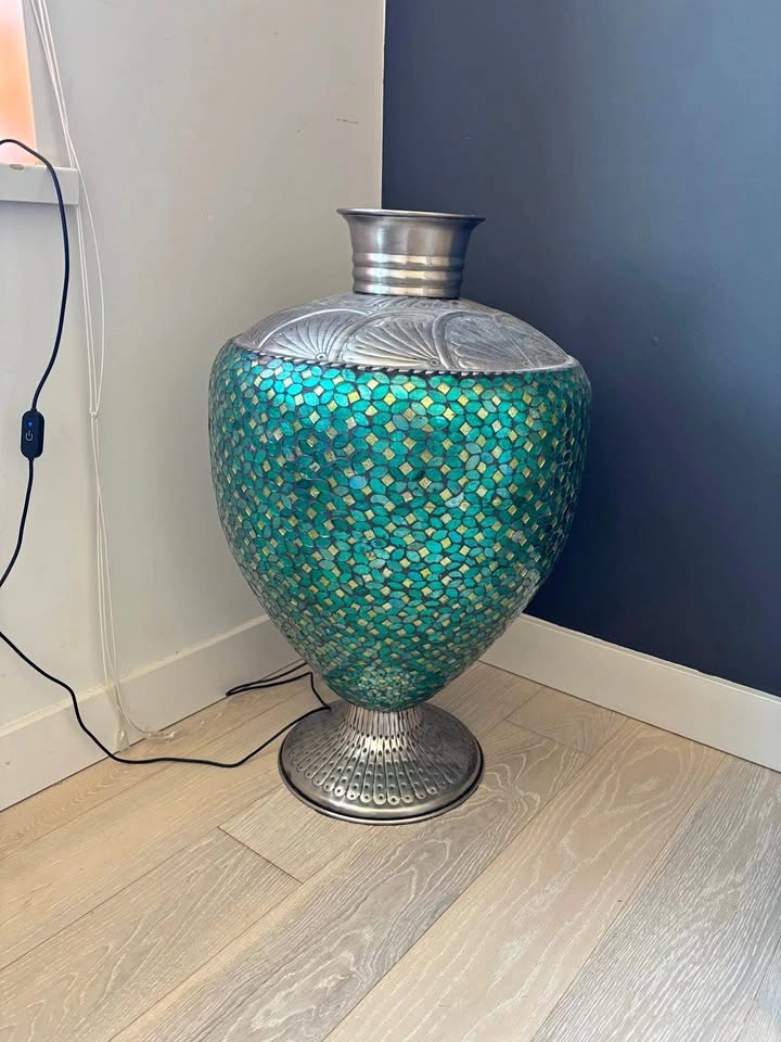 Metal Mosaic Vase