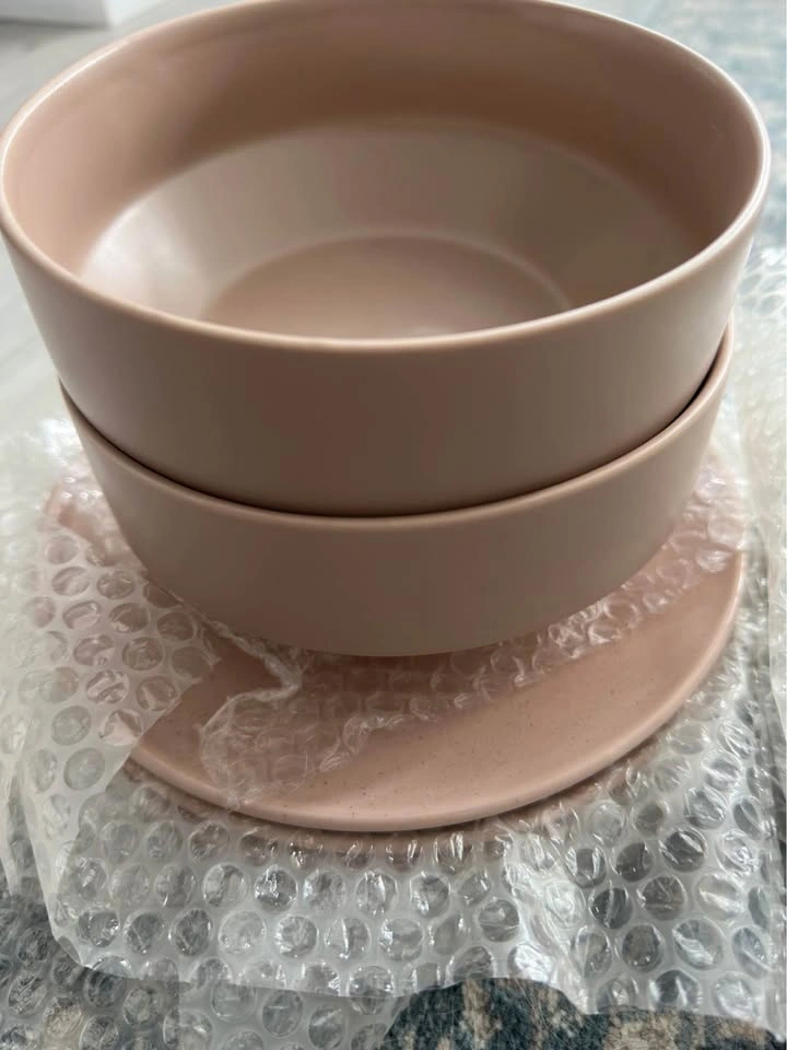 Like-New Dinnerware Sets | Walmart Black Plates + Pastel Bowls & - photo 3