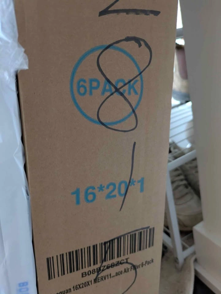 5 pack AC furnace new filter 16x20x1 - photo 2
